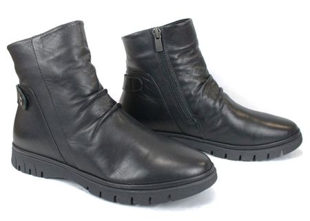 дамски боти Lina Arte естествена кожа черни