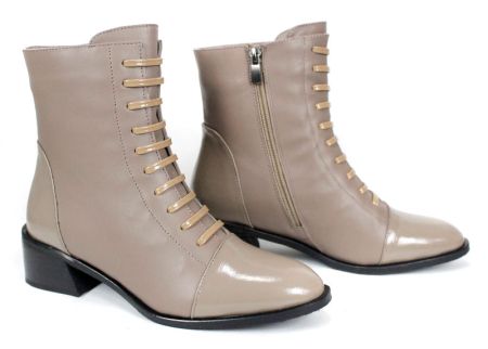 дамски боти nera alta визон естествена кожа и лак