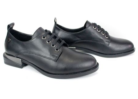 дамски обувки Silenza Noir от естествена кожа, черни, Quiet Luxury стил