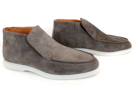 Мъжки обувки Velour Notte от естествен велур в таупе