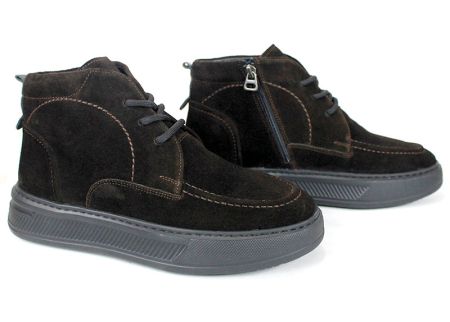 Мъжки велурени боти Loftе Vento – тъмно кафяв цвят