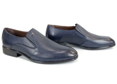 Мъжки официални обувки Aurelio Forma от естествена кожа в тъмно син цвят