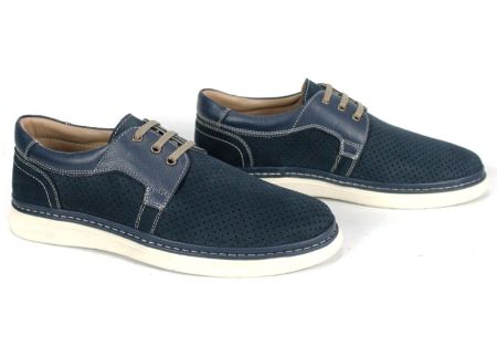 Мъжки летни обувки Forma Lite от естествен набук и кожа в тъмносин цвят