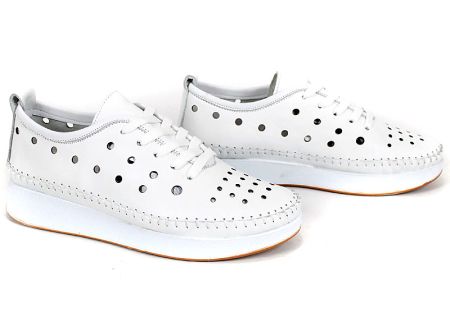 Elia Move дамски летни обувки бяла естествена кожа