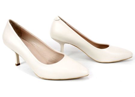 Дамски стилето обувки Orlena Vivo от естествена кожа в цвят шампанско