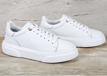 дамски сникърси Sorelle Vanta бели естествена кожа