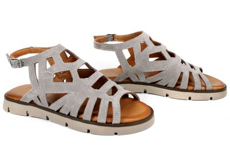 дамски ниски сандали велур визон