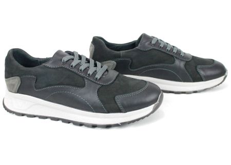 мъжки обувки кожа и набук черни