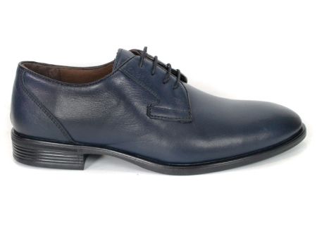 Luca Moretti – Men's Formal Shoes in Dark Blue Genuine Leather