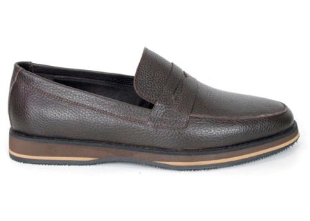 Enzo Marchelli men's loafers in brown genuine leather