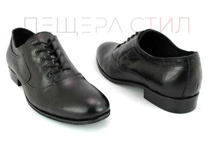 Мъжки официални обувки от естествена кожа в черно Y 3020 CH