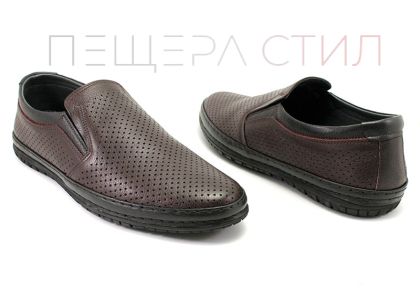 Pantofi casual pentru barbati in burgundy 807p BR 