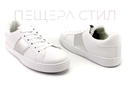 Sneakers de dama in alb 1026 B