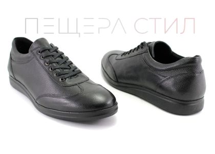 Pantofi barbati din piele in negru - MET 3328 CH