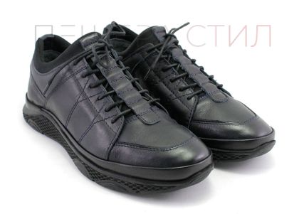Мъжки обувки от естествена кожа в тъмно синьо 1315 SN