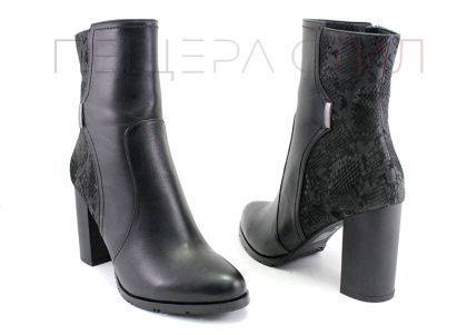 Дамски боти от естествена кожа в черно 316 CH