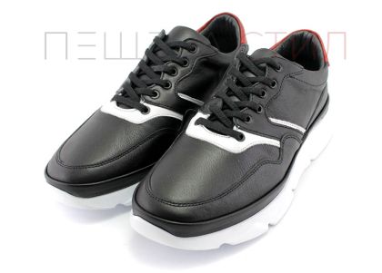 Мъжки обувки от естествена кожа в черно, Модел Даниел.