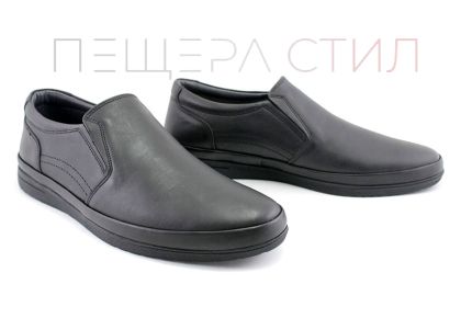 Pantofi casual barbati din piele in negru - model Victorio