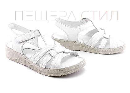 Sandale cu tocuri de damă în alb - Model Rosalia