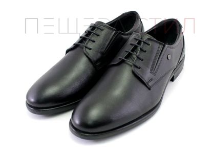 Мъжки официални обувки в черно, модел Конрадо