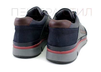 Мъжки ежедневни обувки с връзки в синьо - Модел Елвис