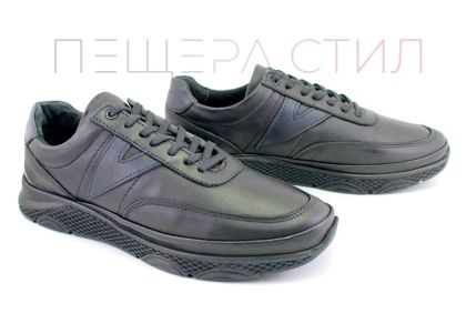 Мъжки спортни обувки в черно и тъмно синьо - Модел Ендо