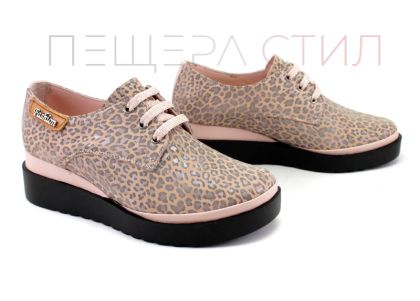 Pantofi casual dama din piele naturala in roz pantera, model Calypso. Marimi 36-42