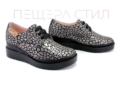 Pantofi casual dama din piele naturala in negru pantera, model Calypso. Marimi 36-42.