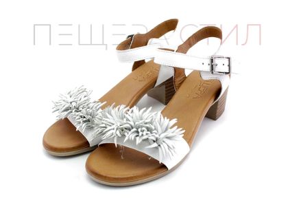Дамски сандали в бяла кожа - Модел Кейла
