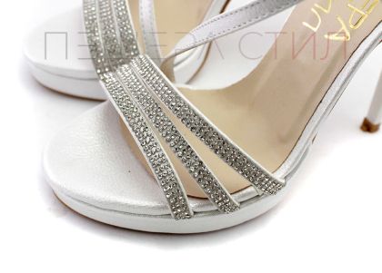Дамски, официални сандали в бяло - Модел Бланка