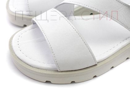 Дамски, ежедневни сандали в бяло - Модел Роси