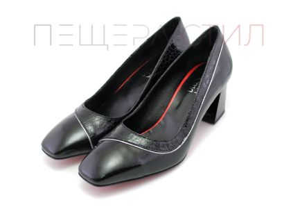 Дамски официални обувки в черен лак, модел Арлет