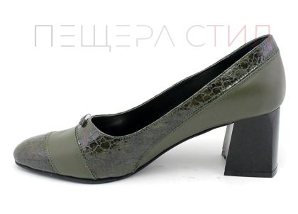 Дамски официални обувки в зелено, модел Равена.