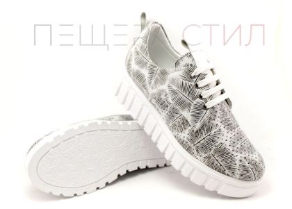 Дамски, ежедневни обувки в бяло - Модел Полина.