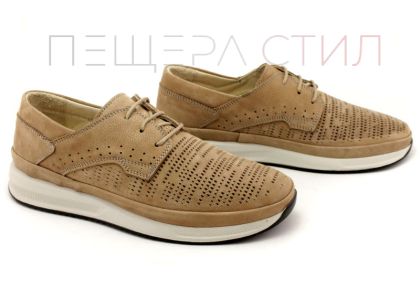 Pantofi casual barbatesti de culoare maro deschis - Model Robert.