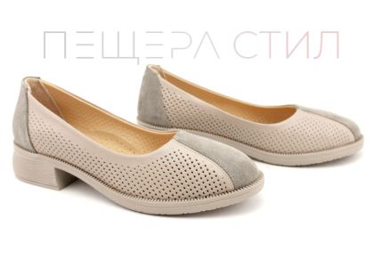 Дамски, ежедневни обувки в цвят визон - Модел Евтимия.