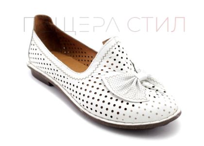 Дамски, ежедневни обувки от естествена кожа в бяло, модел  Албиция