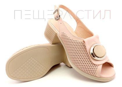 Дамски сандали от естествена кожа в розово - Модел Далия.
