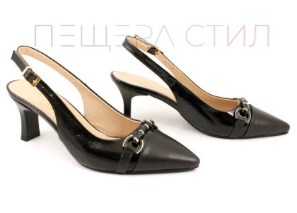 Дамски официални сандали в черно - Модел Ника
