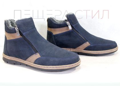 Мъжки боти в тъмно синьо, модел Далас