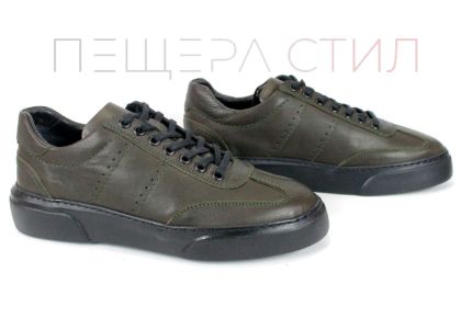 Мъжки обувки Cavero от естествена кожа – зелени