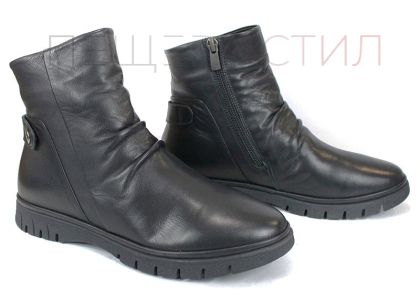 дамски боти Lina Arte естествена кожа черни