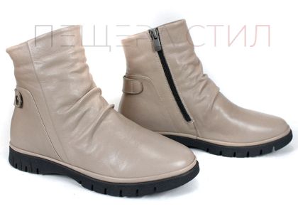 дамски боти Lina Arte естествена кожа визон