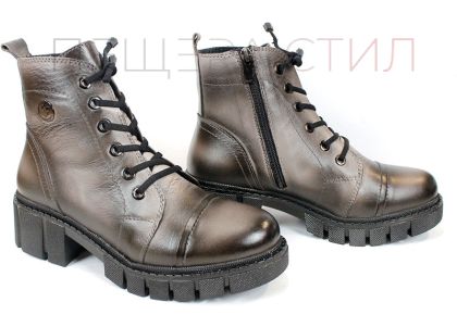 дамски ниски боти Forte Ombra естествена кожа визон