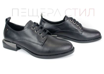 дамски обувки Silenza Noir от естествена кожа, черни, Quiet Luxury стил