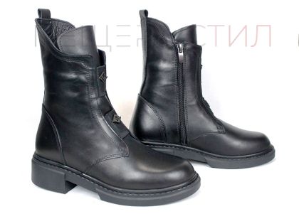 дамски боти Nero Passo естествена кожа черни удобни