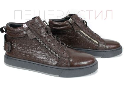 Мъжки спортни боти Modèlo Ferox – естествена кожа, кафяв цвят