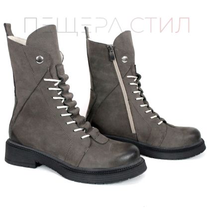 Дамски зимни кубинки от естествен набук – модел Nordic Flair