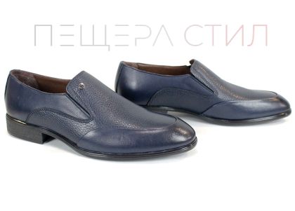 Мъжки официални обувки Aurelio Forma от естествена кожа в тъмно син цвят