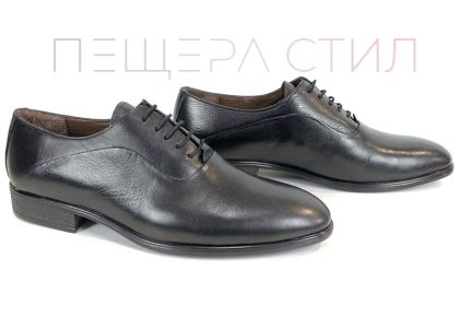 Мъжки официални обувки Enzo Classa от естествена кожа в черен цвят